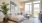 living area that includes ample seating spaces and bright lighting